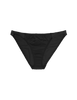 black silk panty with silk chiffon insert at side by Araks