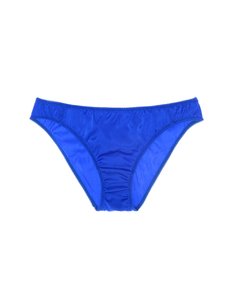 flat of blue silk panty