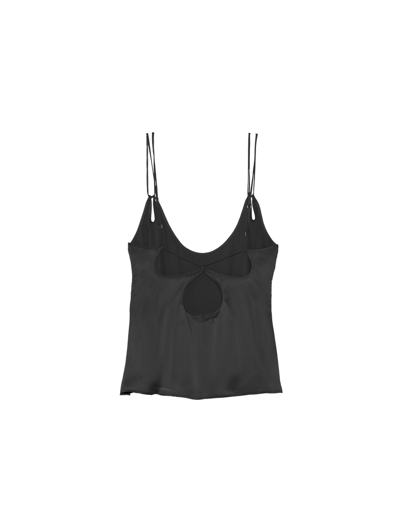 black silk camisole with cutout by Araks