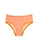 peach cotton hipster panty with orange trim by Araks