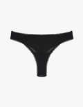 black cotton thong with black trim by Araks