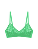 green lace wireless bra by Araks