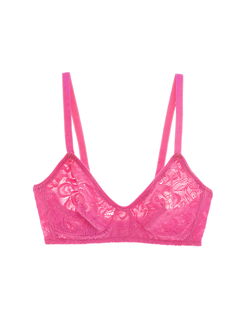 pink lace wireless bra by Araks