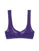 a purple lace bra with elastic on bottom by Araks
