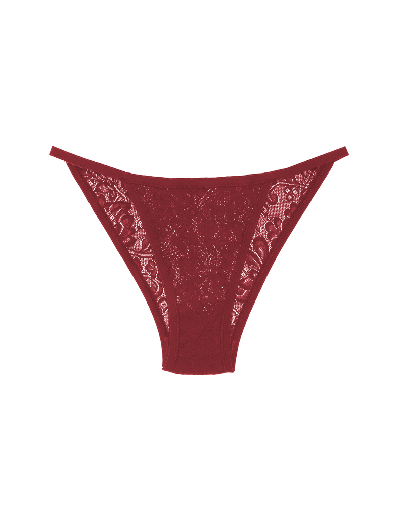 red lace panty with strings at side by Araks
