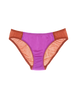 a brown cotton panty with purple silk insert by Araks