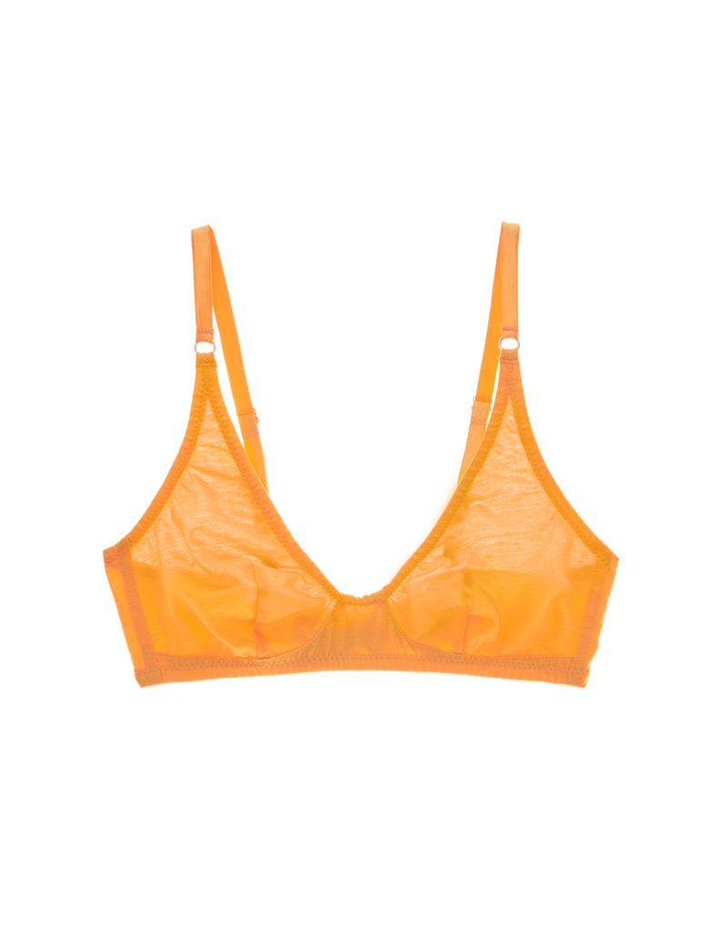 flat of orange bra