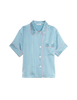 a light blue silk pajama short sleeve top by Araks