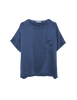 blue silk t shirt with pocket by ARaks