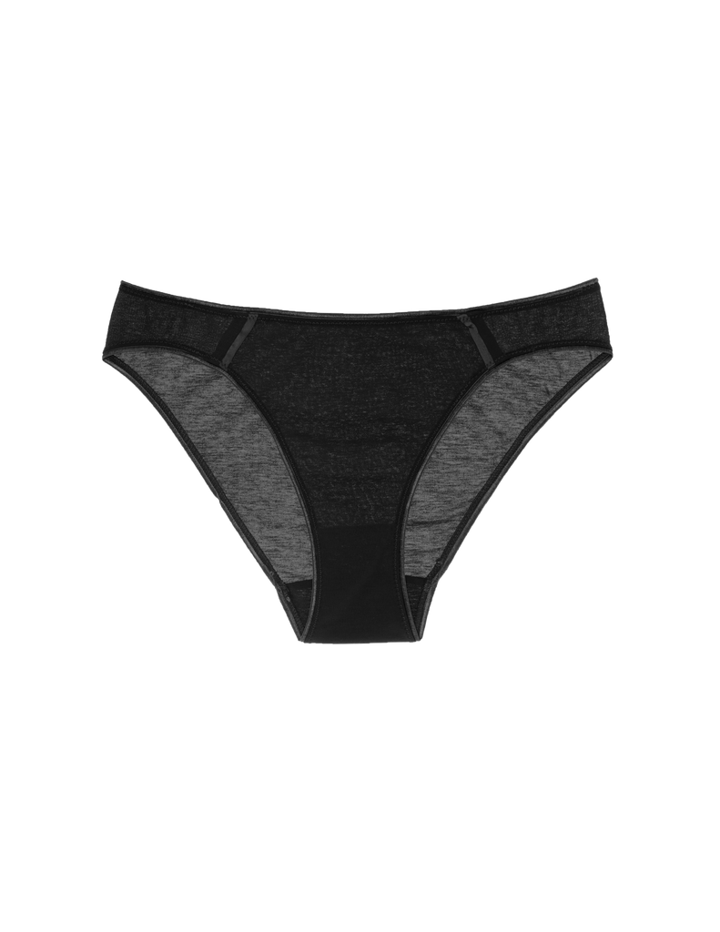 Flat image of black cotton panty