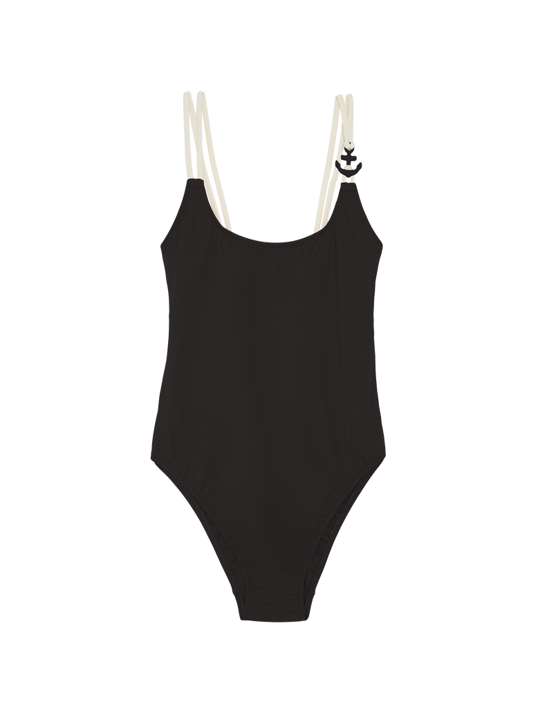 black one piece with anchor detail by Araks