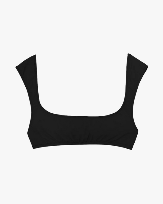 Flora Bikini Top Black