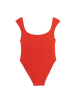 red one piece with cutout back by Araks