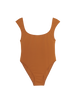 brown one piece with cutout back by Araks