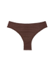 brown cotton thong with brown trim by Araks