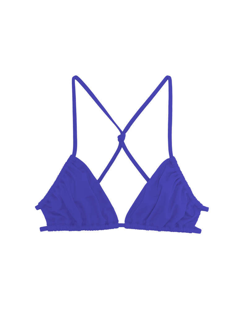 Sapphire blue string bikini top