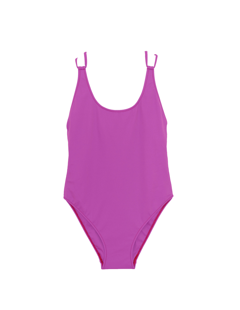 purple  one piece with knotted back by Araks