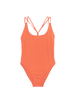 orange one piece with knotted back by Araks