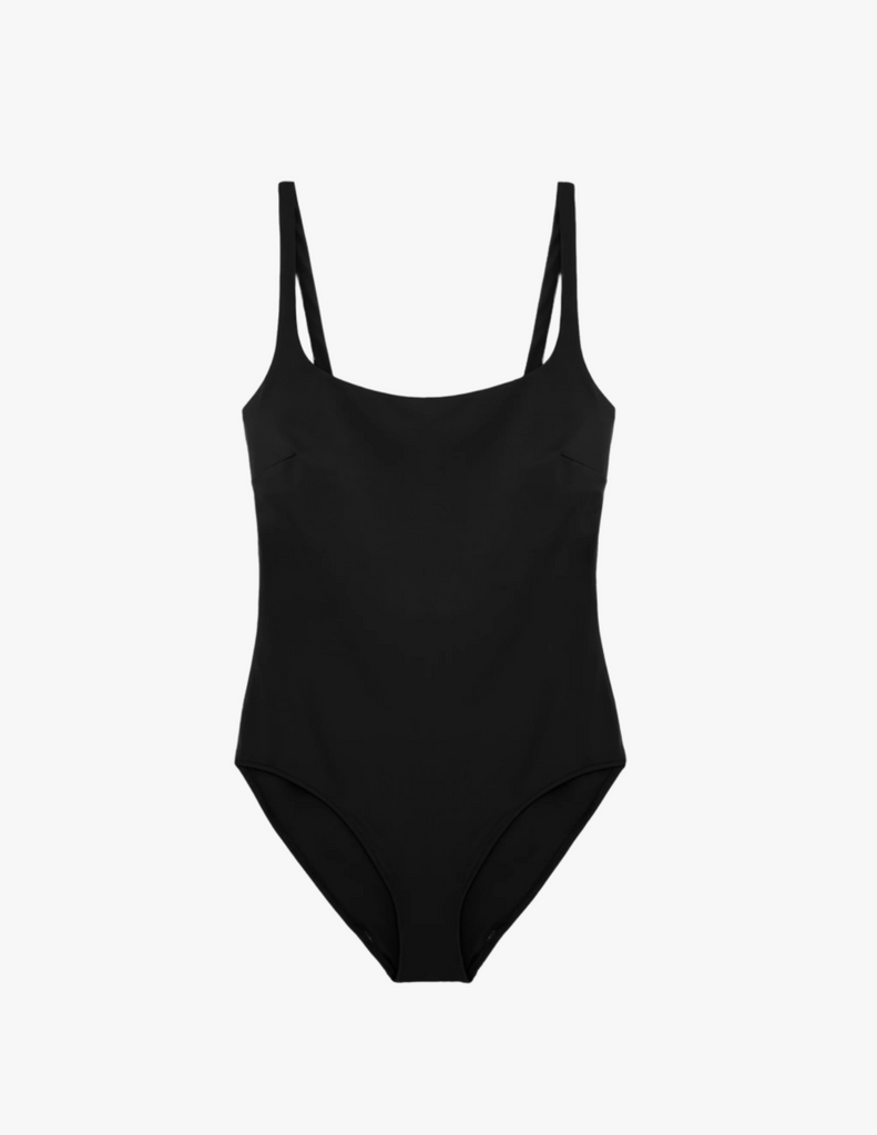 Black one-piece swimsuit product view