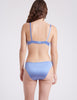 back view of blue silk panty