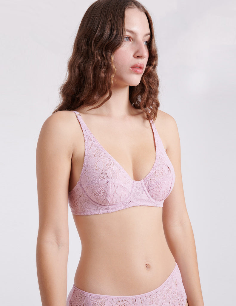 detail of pink bra