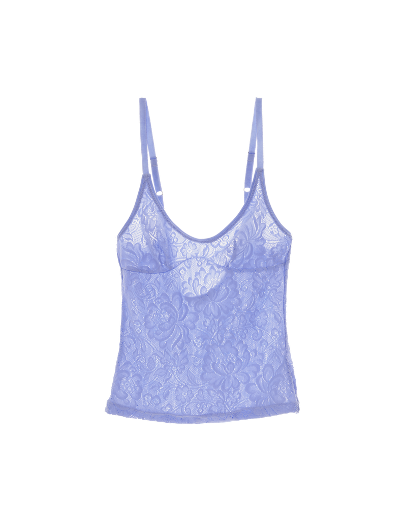 flat of blue lace cami